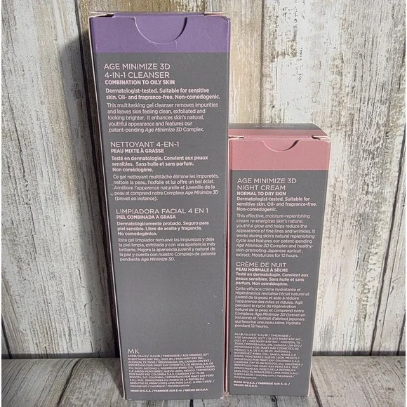 Mary Kay TimeWise Age Minimize 3D 4-In-1 Cleanser & Night Cream Set New - Picture 8 of 8